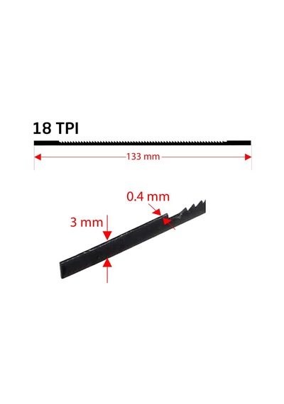 Rox 0365 Dekupaj Kıl Testere Ucu 133 Mm Z:18 10'lu Paket