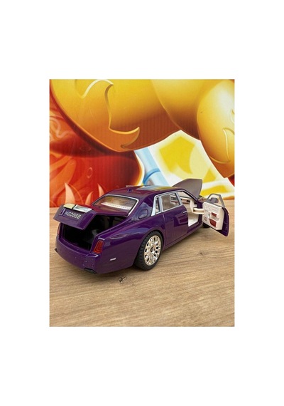 Rolls Royce Phantom Model Araba Plastik Sesli Işıklı Açılan Kapılar Rolls Royce Araba Mor