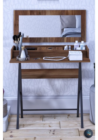 Dekorfim DF02105BR Aynalı Makyaj Masası