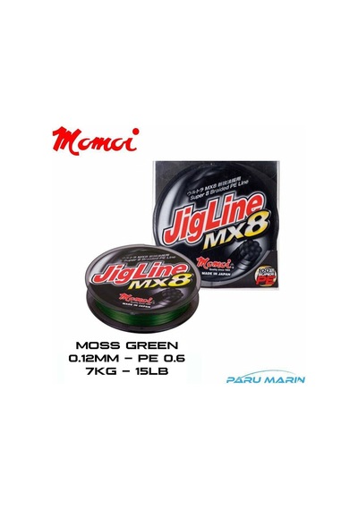 Momoi Jigline Mx8 0.12mm 300mt. Yeşil İp Misina