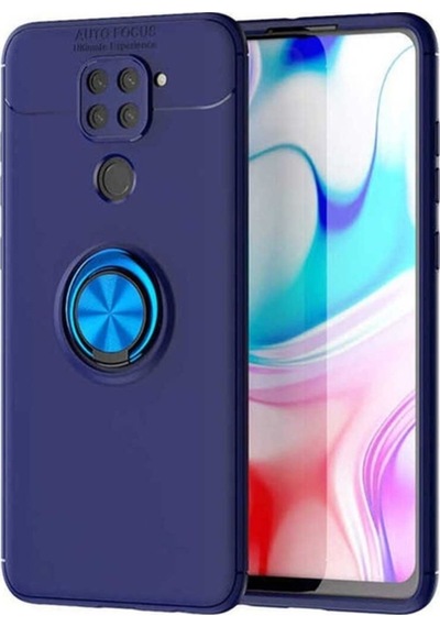 Xiaomi Redmi Note 9 Kılıf Zore Ravel Silikon Kapak Mavi