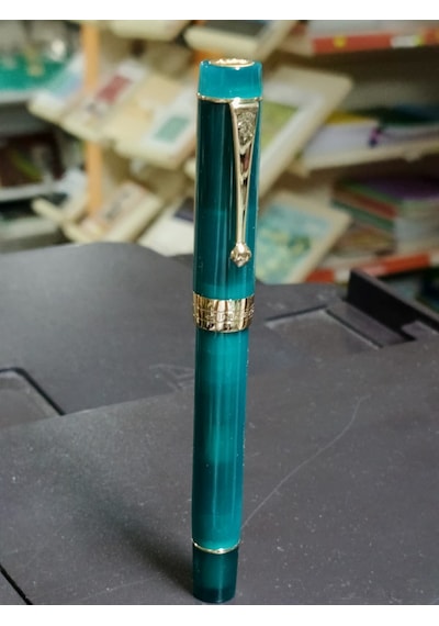 Jinhao Prestij 100 Serisi Dolma Kalem Geleneksel Ef Uçlu,gövde Reçine Ve Pigment Boya İle Kaplıdır 508 Yeşil