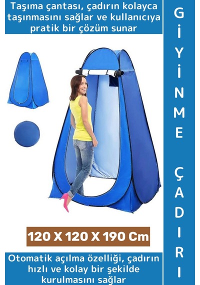 Outdoor Piknik Balıkçılık Duş Tuvalet Gizlilik Pratik Taşıma Çantalı Otomatik Kamp Giyinme Çadırı Çok Renkli
