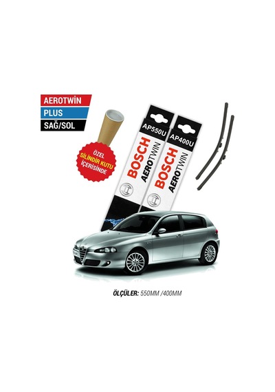 Bosch Aerotwin Plus Alfa Romeo 147 Silecek Takımı (2005-2009)