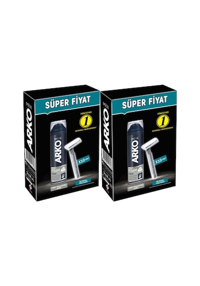 Arko Men 10 Adet Tekli Tıraş Bıçağı + Force Tıraş Köpüğü Pro 200ml 2 Li Set