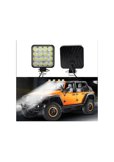 16 Ledli Tepe Lambası Geri Vites Lambası Ofroad Traktör Tır Kamyon Sis Farı