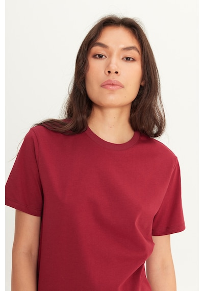 AC&Co / Altınyıldız Classics 4A4800000001BRDXS Slim Fit Bisiklet Yaka Kısa Kol Pamuklu Erkek Tişört Bordo