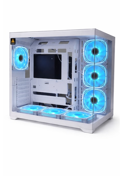 Zeiron 7x12 Fan Rgb Kumandalı Beyaz Akvaryum Gaming Kasa 600w 80+ Bronze