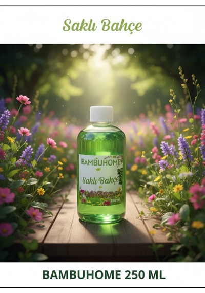Bambuhome Dıffuser Çubuklu Kokular İçin Yedek Saklı Bahçe 250 Ml Gizli Bahçe