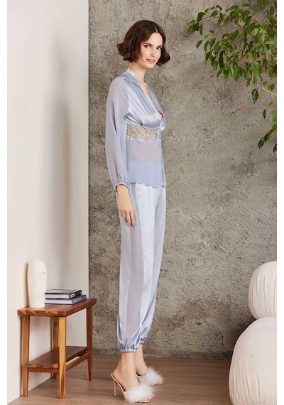 Pierre Cardin 6 Lı Saten Gecelik Çeyiz Takım Mist