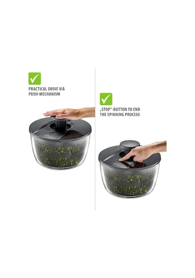 Push It Salata Kurutucu 5 Litre - Mutfak Süzgeci Ve Salata Kasesi Ø 25 Cm Diğer