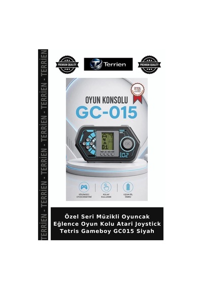 Özel Seri Müzikli Oyuncak Eğlence Oyun Kolu Atari Joystick Tetris Gameboy Gc015 Siyah