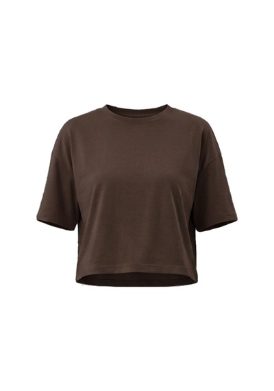 Cottonhıll Premium - Sway Collection Kahverengi Modal Bisiklet Yaka Tişört