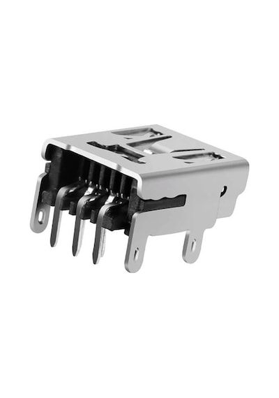 Koodmax-5 Pin Mini Usb Soket Usb Type-B 90 Derece Konnektör Lehimlik 5'Li