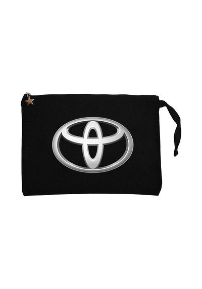 Toyata Logo Siyah Clutch Astarlı Cüzdan / El Çantası