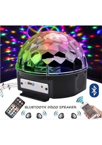 Starmax Ledli Rgb Sese Duyarlı Disco Topu Kumandalı Mp3 Çalar Blu