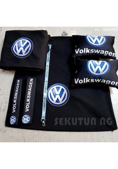 Volkswagen Siyah Servis Kılıfı,Boyun Yastık,Kemer Pedi,Ayna Ipi (266414426)
