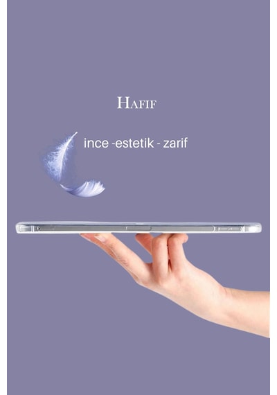 Apple Uyumlu iPad 10.2" 9. Nesil Kılıf Kalemlikli Standlı Katlanabilir Kapaklı Kılıf