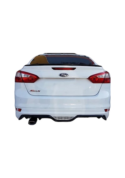 Ford Focus 3.5 Sedan Arka Ek Plastik Siyah Difüzör 2015 2016 2017 2018 Arka-difizör-bodykit-ek