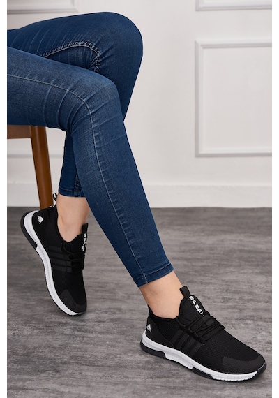 Günlük Unisex Sneaker Nefes Alabilen Triko Bağcıklı Hafif Yürüyüş Esnek Spor Ayakkabı 249 053 Siyah-siyah-beyaz Günlük Unisex Sneaker Nefes Alabilen Triko Bağcıklı Hafif Yürüyüş Esnek Spor Ayakkabı 249 053 Siyah-siyah-beyaz