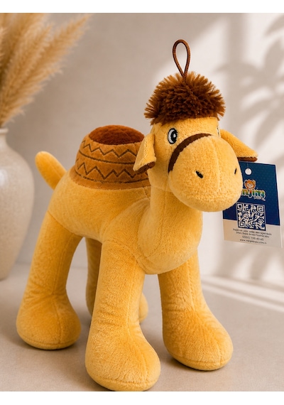 Sevimli Peluş Deve Oyuncak 30x30 Cm Yumuşacık Dost Sarı