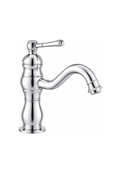 Rustik Lavabo Bataryası Krom Kısa Krom Gümüş
