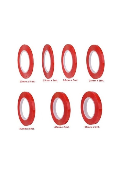 Çtbk-50m 50 Mm Çift Taraflı Bant Şeffaf Silikonlu Tip 5mt 1 Ad
