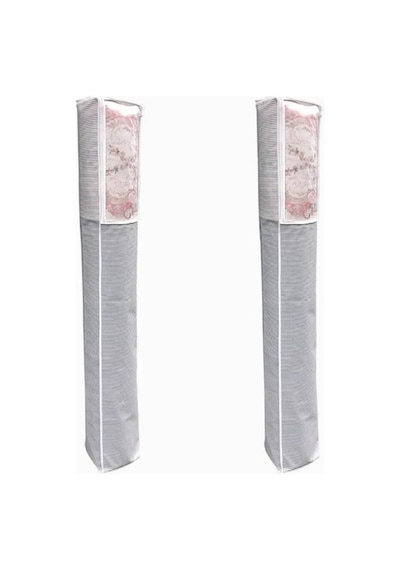 2 Adet Pencereli Halı Hurcu /halı Saklama 6m2 Standart 38 210 Cm Gri-beyaz