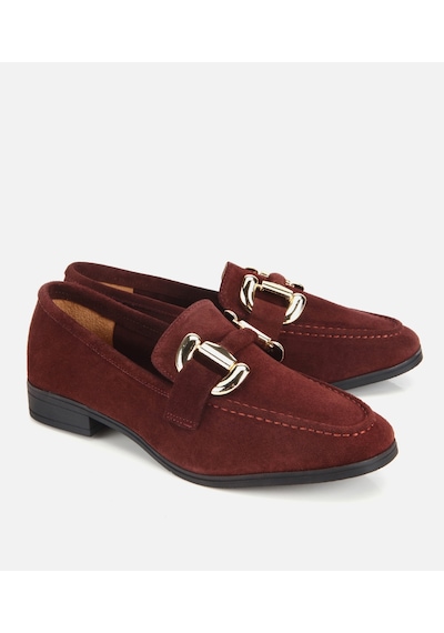 Hotiç Kadın Süet Deri Bordo Tokalı Klasik Loafer 01ayh312400a780 01ayh312400a780 Bordo