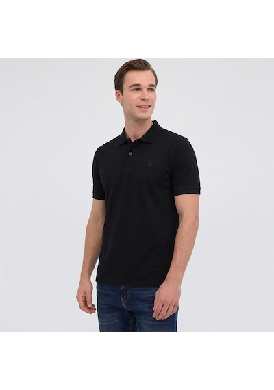 Lumberjack Mb Ct953 Erkek Siyah Polo Yaka Tişört Siyah