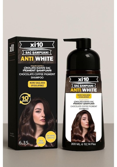 Xi10 Çikolata Kahve 6,35 Beyaz Kapatıcı Şampuan 300 Ml.