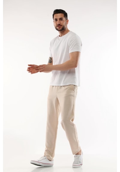 Cedy Denim Erkek Keten Yüksek Bel Lastikli Bol Kesim Pantolon C350 001