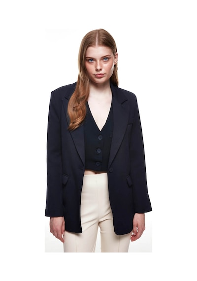 Quzu Lacivert Kadın Blazer Ceket 50873