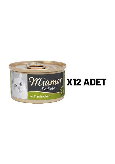 Miamor Pastete Tavşanlı Yetişkin Kedi Maması 12 x 85 G