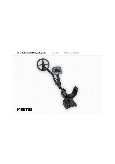 Rutus Atrex Dedektör 28 Cm Siyah Başlıklı Paket