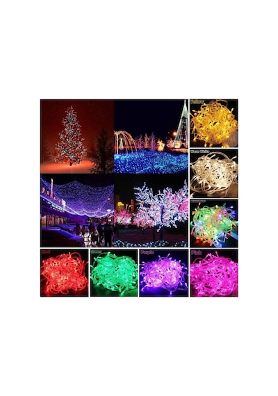 Yılbaşı Çam Ağacı Süsü Aydınlatma Işığı Şerit Led Dekor Lambası Rgb Sarı