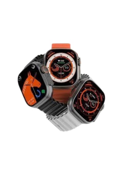 Yeni Model Akıllı Saat Ultra Smart Watch Gümüş Kasa 45mm Titreşim