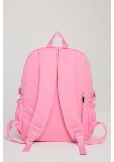 Kawaii Kore Tarzı Okul Çantası Aksesuarlı Kız Çocuk Çantası Pembe