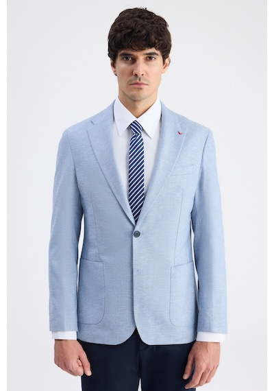 D's Damat Ds Damat Slim Fit Mavi Düz Kumaş Ceket 6hf044700436m 701