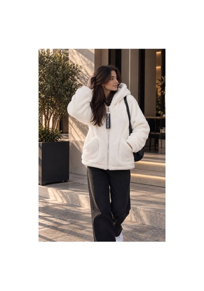 Öners Kadın Kapşonlu Peluş Fermuarlı Sweat Oversize Yumuşak Polar Hoodie Kışlık Sıcak Tutucu Beyaz Beyaz Öners Kadın Kapşonlu Peluş Fermuarlı Sweat Oversize Yumuşak Polar Hoodie Kışlık Sıcak Tutucu Beyaz Beyaz