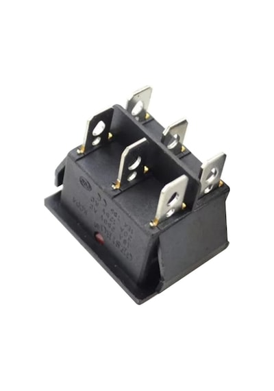 TEKLİ SOBA ANAHTARI GENİŞ IŞIKLI 6 PİN ON-OFF IC-105
