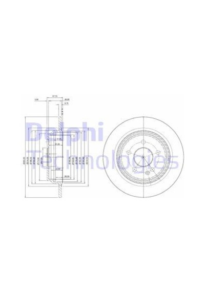 DELPHI BG4063C FREN DİSKİ ARKA (5D 302MM) MONDEO IV KUGA S-MAX 07