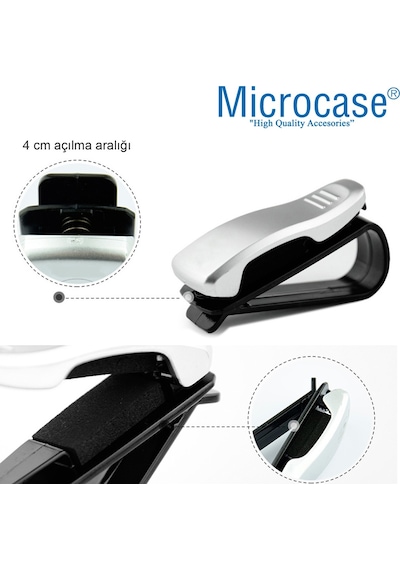 Microcase Araç Içi Mandallı Gözlük Tutucu Klips Gümüş - Al2994 (548235777)
