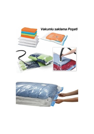 Vakumlu Hurç 73 X 130 Elbise Yorgan Battaniye Hurcu 73x130 Vakumlu Saklama Torbası Jumbo Boy Pvc-pol Diğer