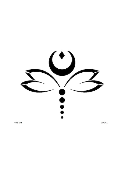 Airbrush Tattoo Nokta Kelebek Yapışkanlı Stencil Süsleme Ve Boyama Kalıbı
