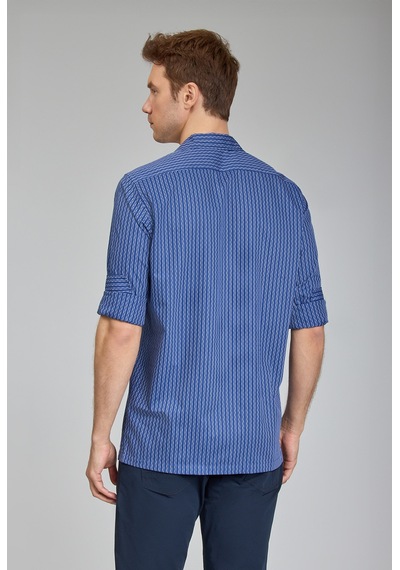 Bisse Regular Fit Apaj Yaka Lacivert Spor Erkek Gömlek Gmczg1722300204 D39 Lacivert