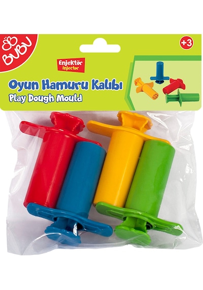 Bu-bu Oyun Hamuru Kalıbı Enjektör Çok Renkli