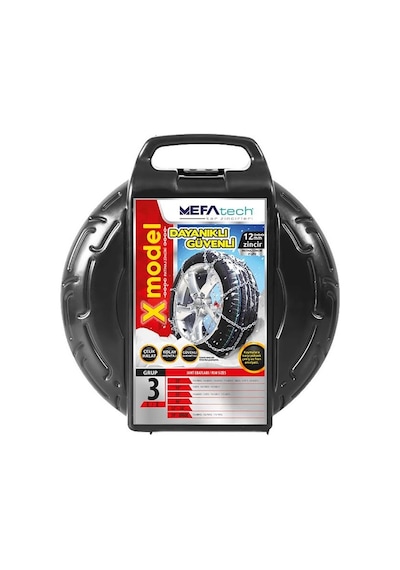 Mefa 155x15 Ebatlarına Uyumlu Takmatik X Tipi Kar Patinaj Zinciri