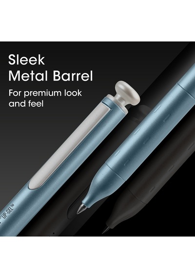 Wrıtech W-0156a1 Metal Up 0,7mm Mavi Jel Kalem - 33'lü Set Ahşap