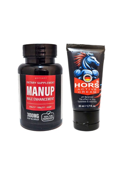 Manup Erkeklere Soft Gel Formunda 30 Lu Özel Enine Boyuna Şekillendirici + Hors Active Cream 50 Ml Erkek Katılaştırıcı Krem